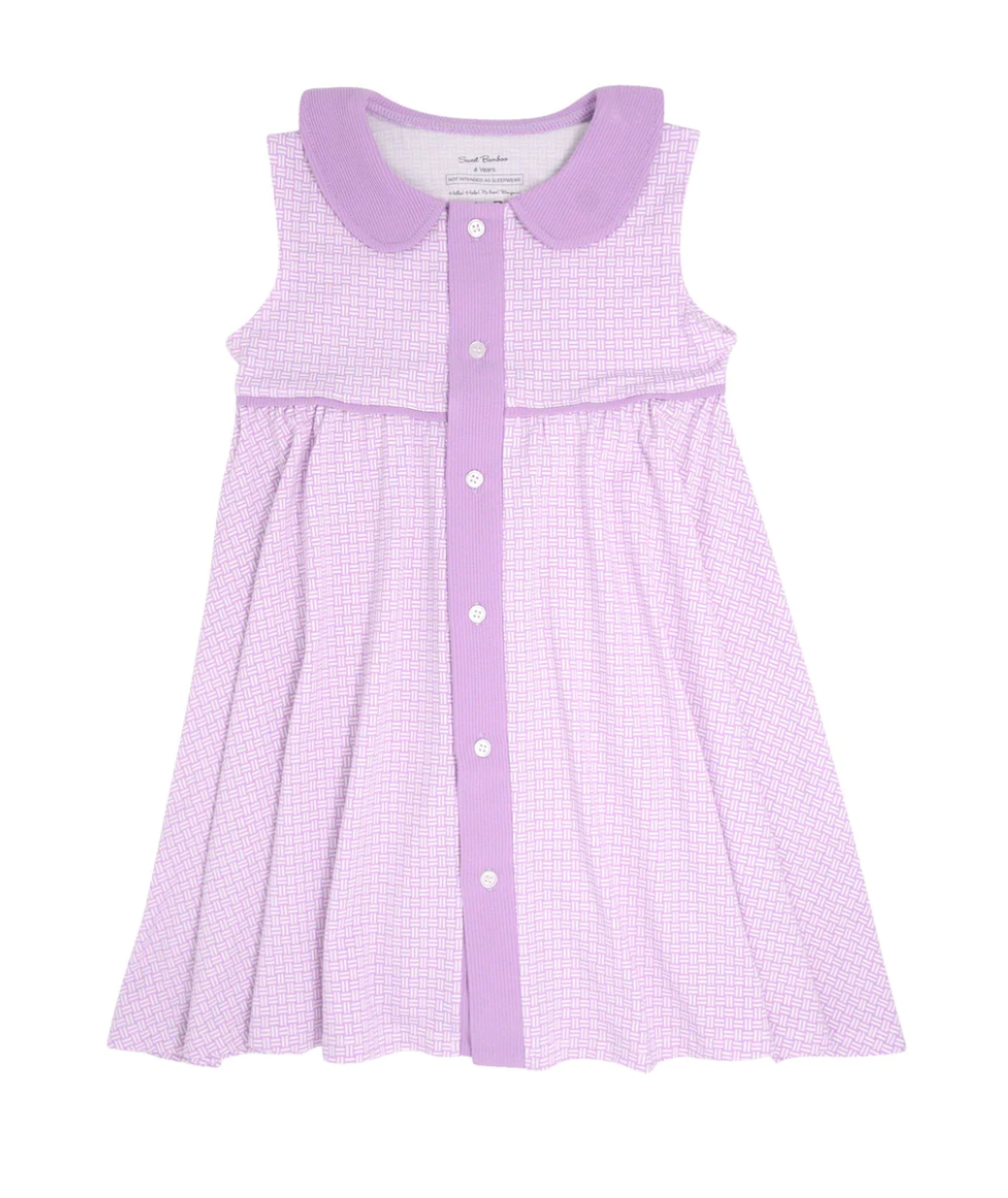Summer Swing Dress Purple Basketweave
