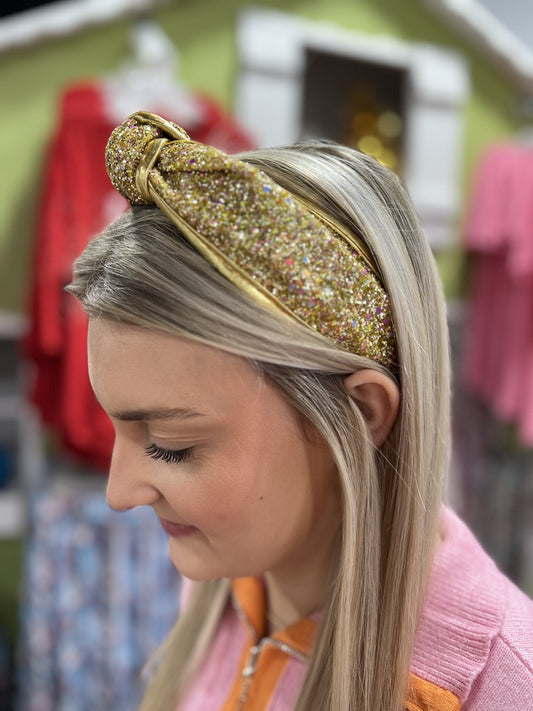 Gold Knot Sequin Headband