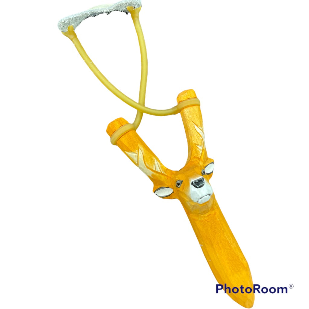 Buck Hand Carved Sling Shot