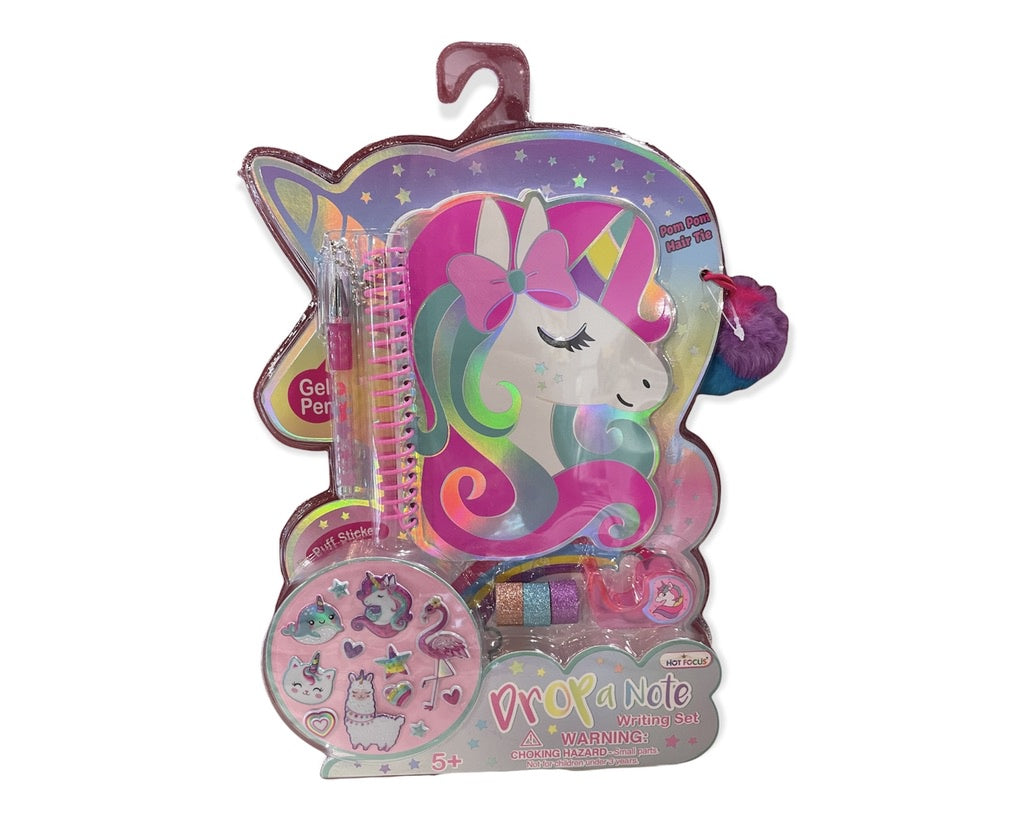 Unicorn Drop a Note Writing Set