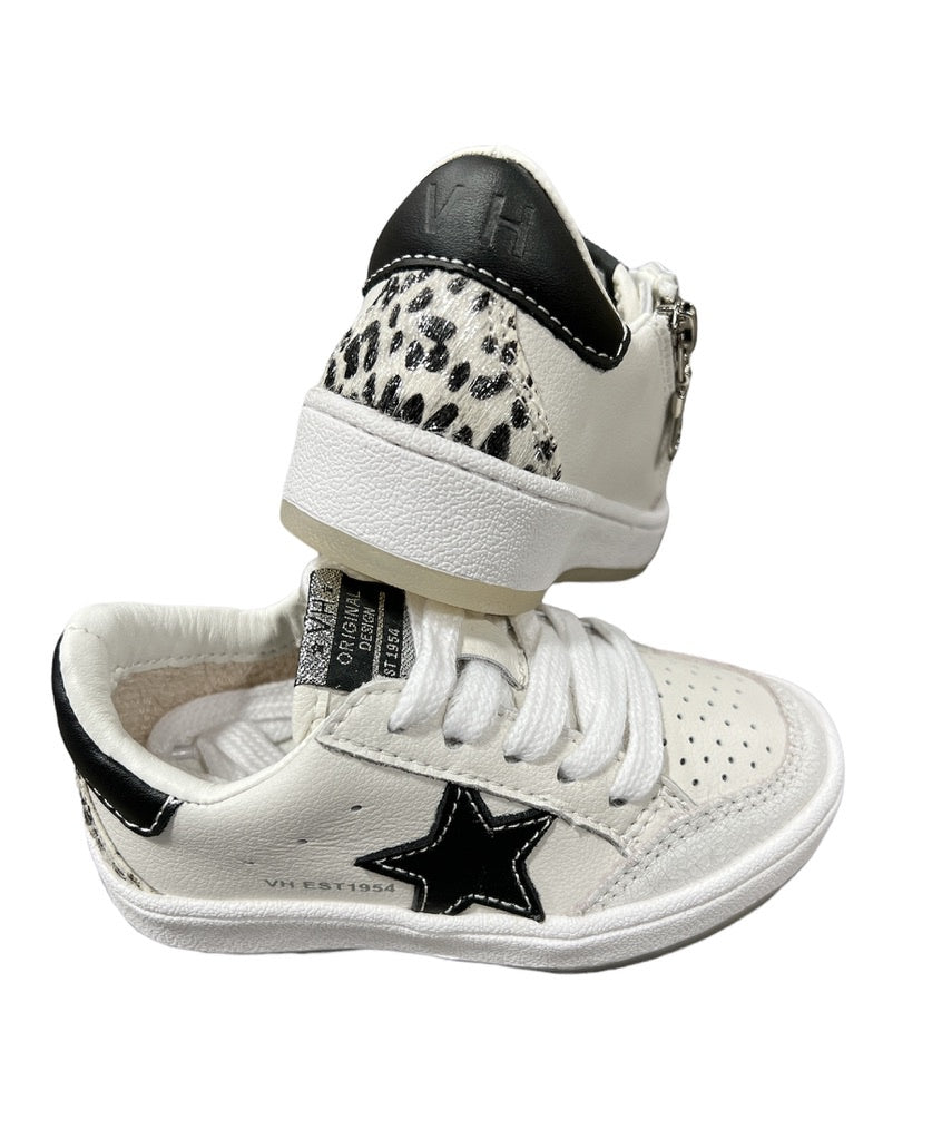 Gia Black Star Dalmatian Print Back Vintage Havana Sneaker