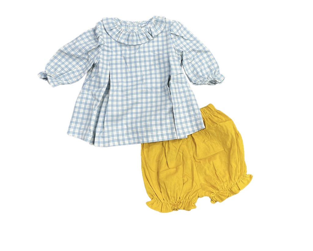 Autumn Plaid Girls Bloomer Set