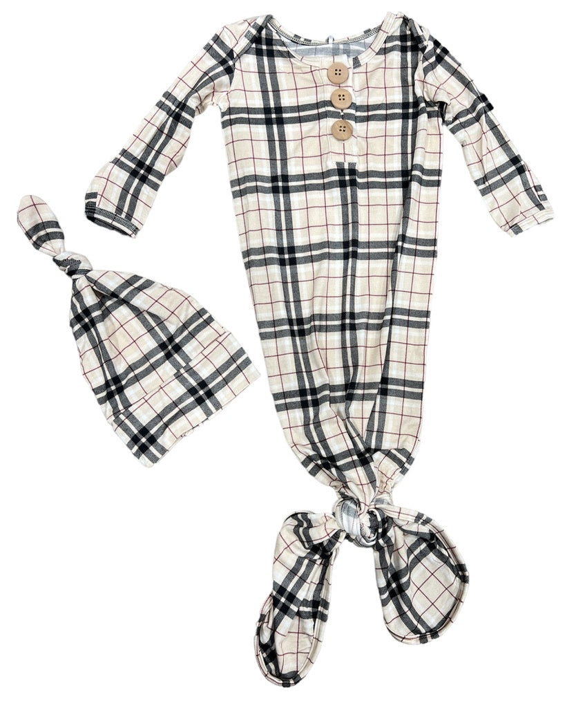 RR Halston Boy Knot Gown & Hat