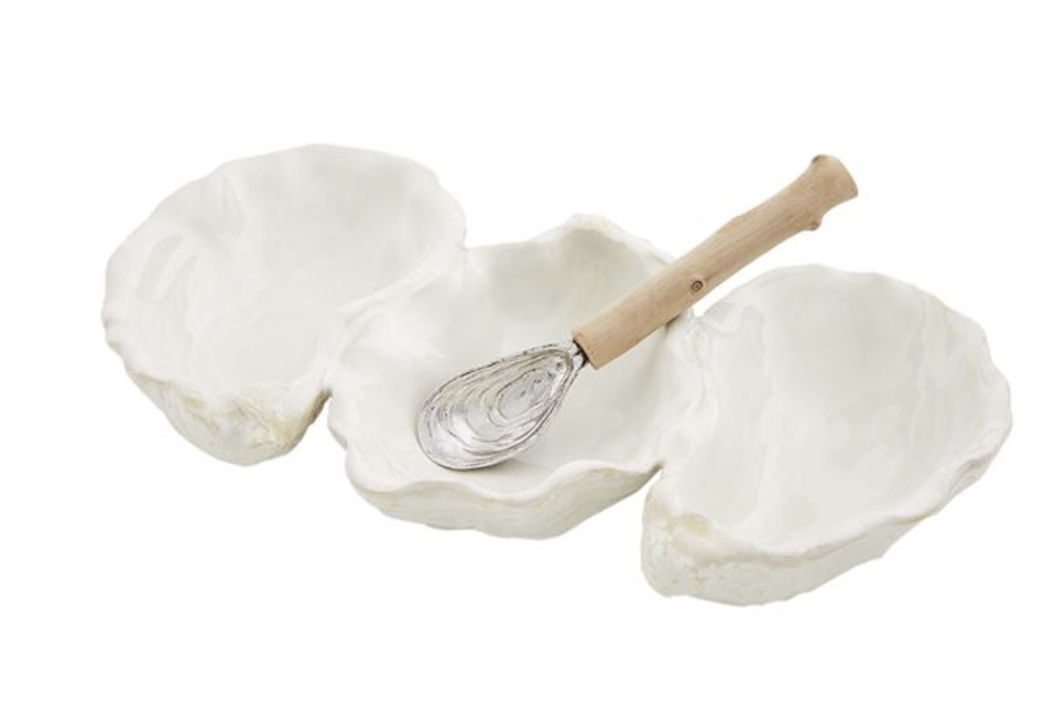 Oyster Shaped Triple Dip Set