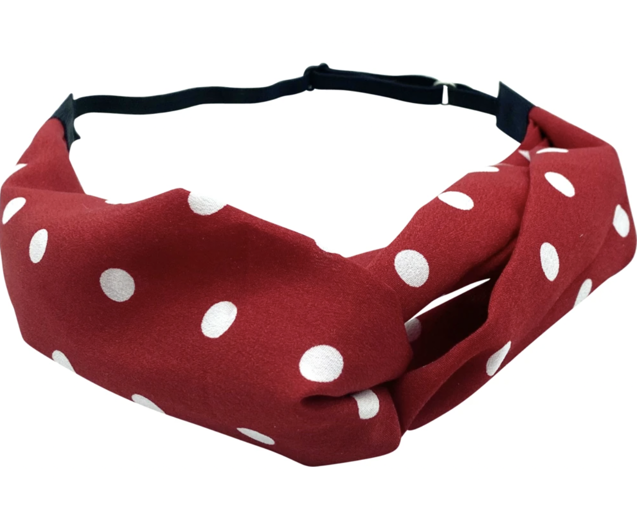 Red Polka Dot Adjustable Twist Turban