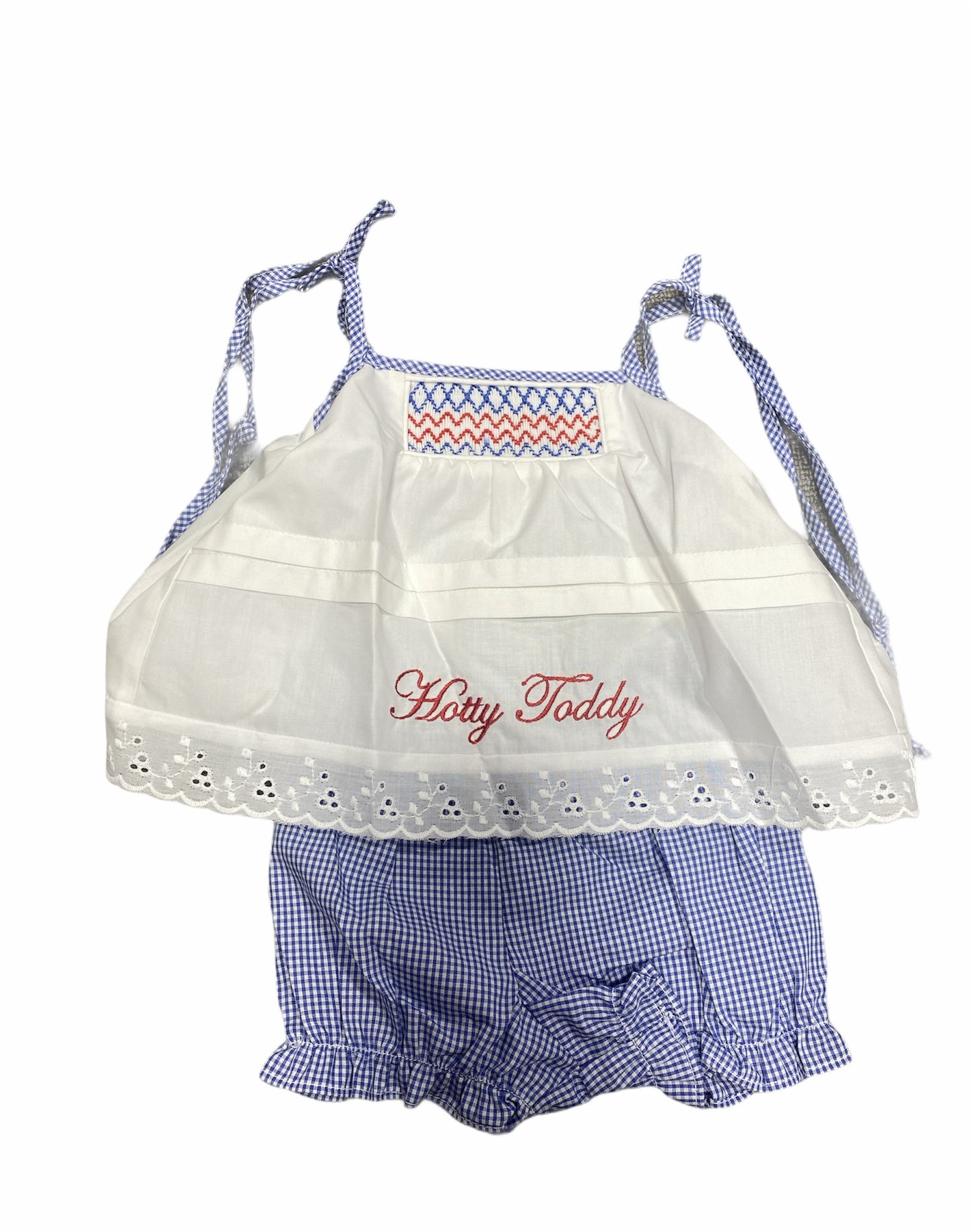 Ole Miss Smocked Geo Girls Bloomerset