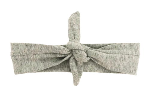 Grey Solid Knotted Headband