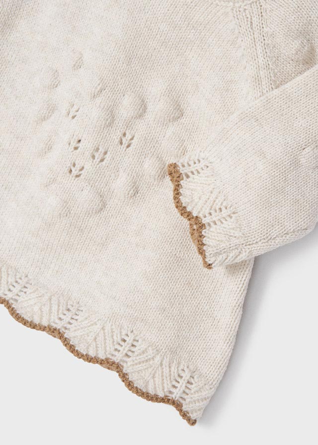 Caramel Knitted Footie Legging/Cream Sweater Set