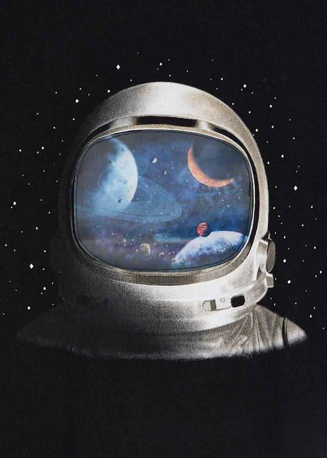 Lenticular Astronaut Helmet Long Sleeve Tee