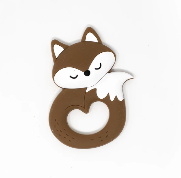 WOODLAND FOX SILICONE TEETHER