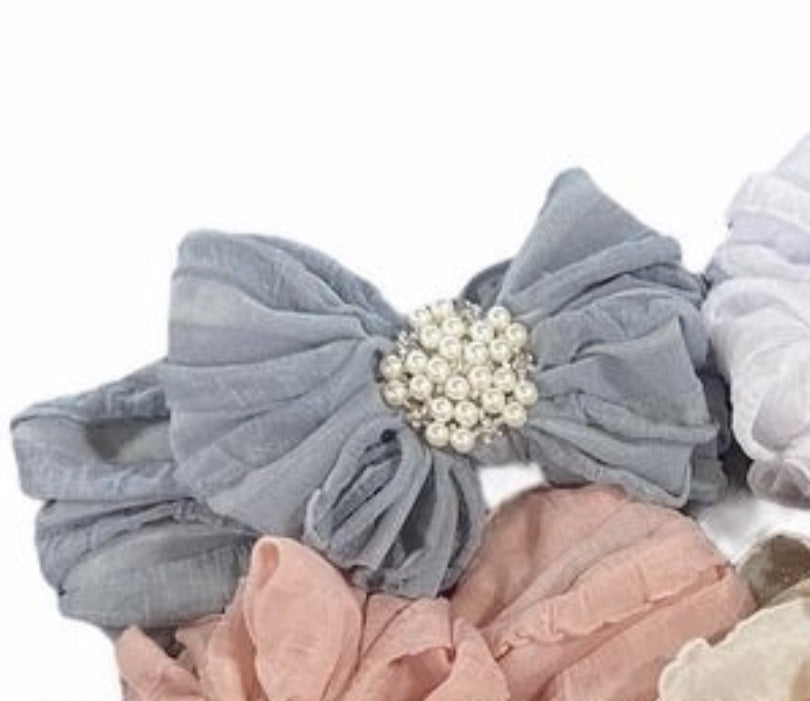 STERLING W/PEARL KNOT HEADBAND