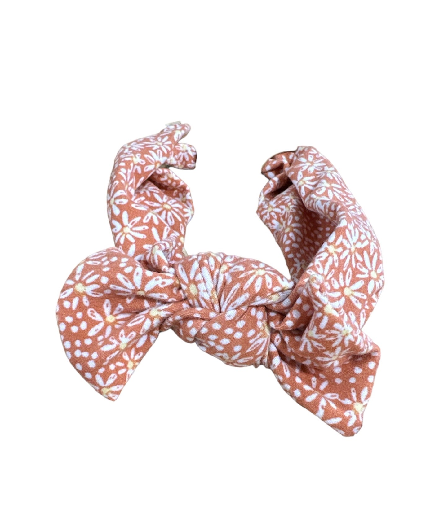 Coral Floral Knot Headband