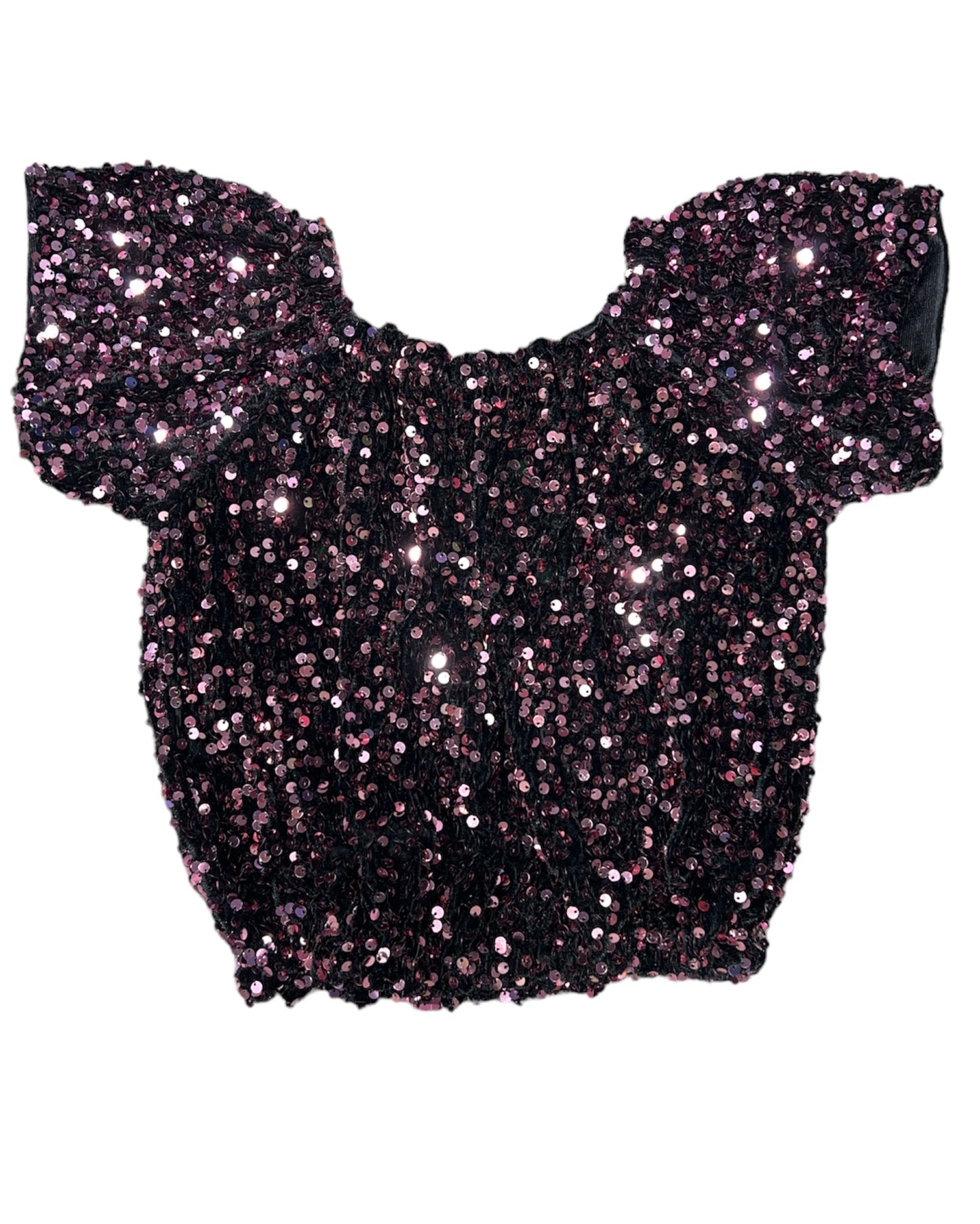 Pink/Black Sequin Top