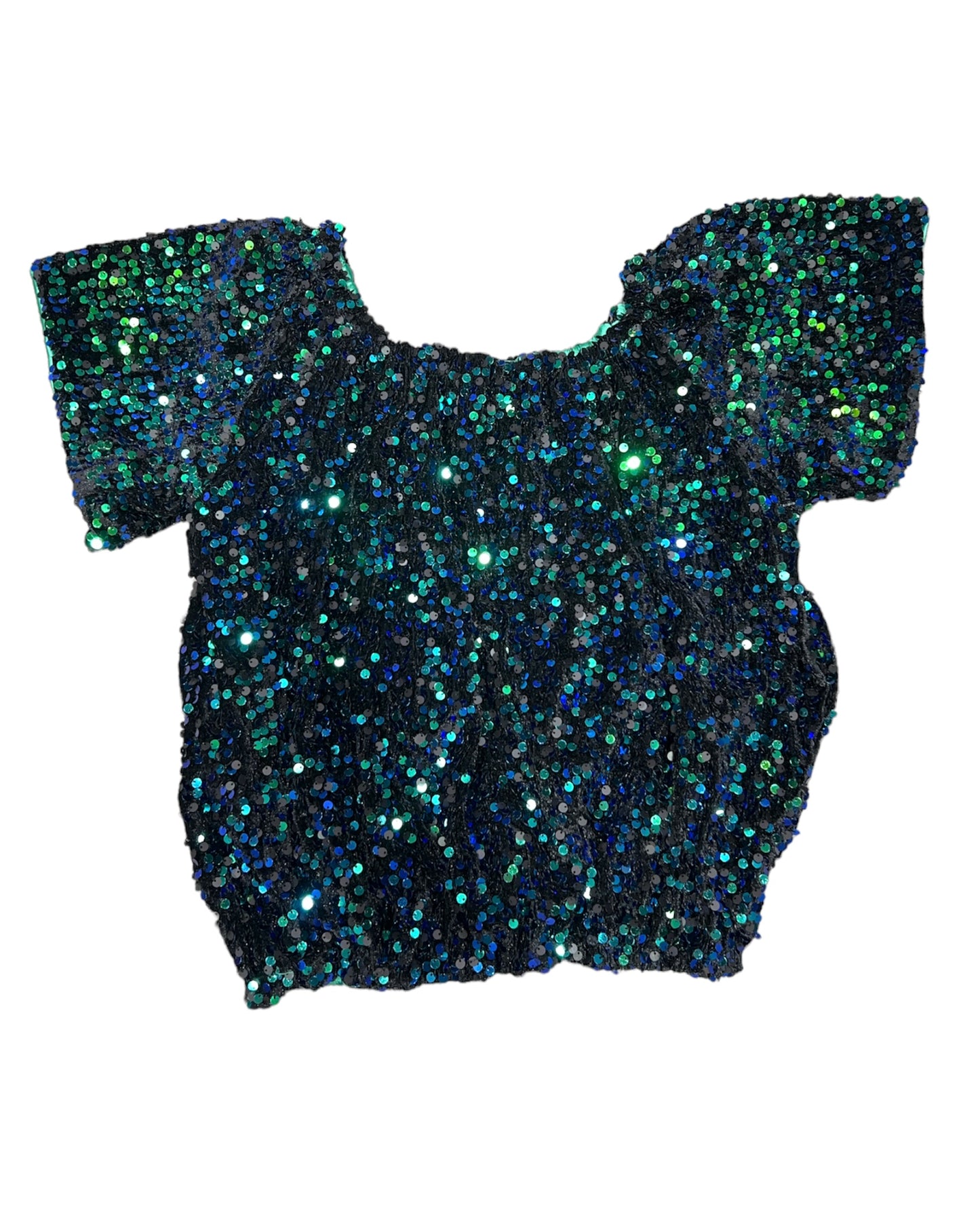 Emerald/Black Sequin Top