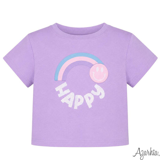 Azarhia Glitter Happy Lavender Boxy Tee
