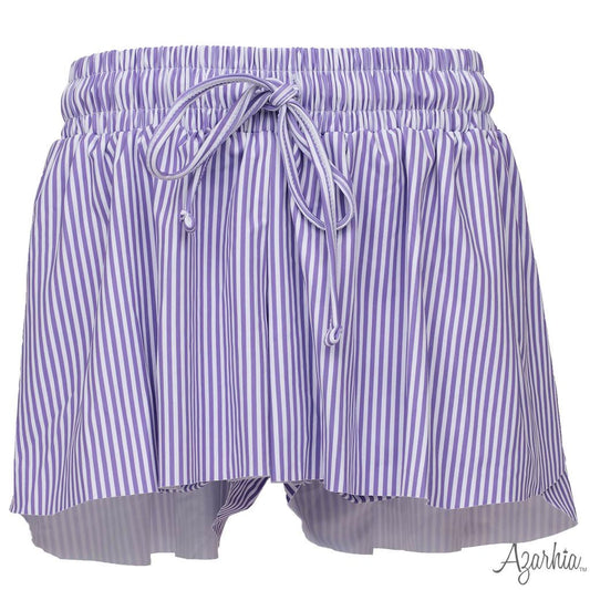 Azarhia Purple Stripes Butterfly Shorts