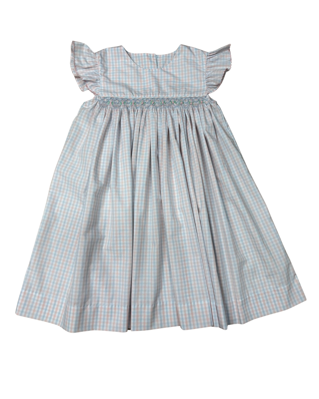 Whimsy Bay Classic Spring Plaid Smocked Dress