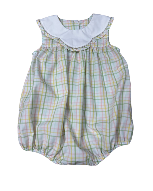 Whimsy Bay Pastel Prep Plaid Scalloped Bubble
