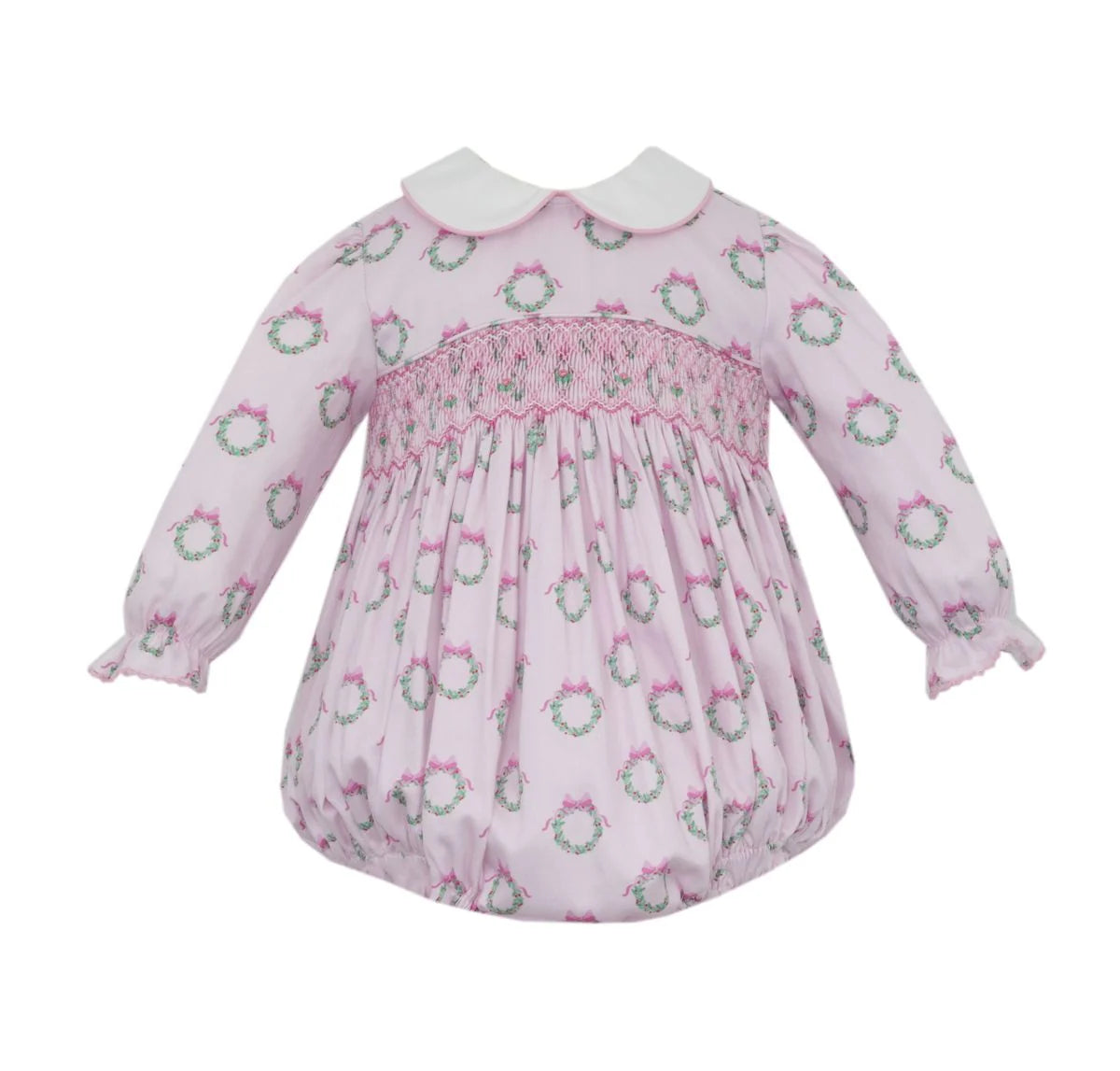 Petit Bebe Pink Wreath LS Bubble