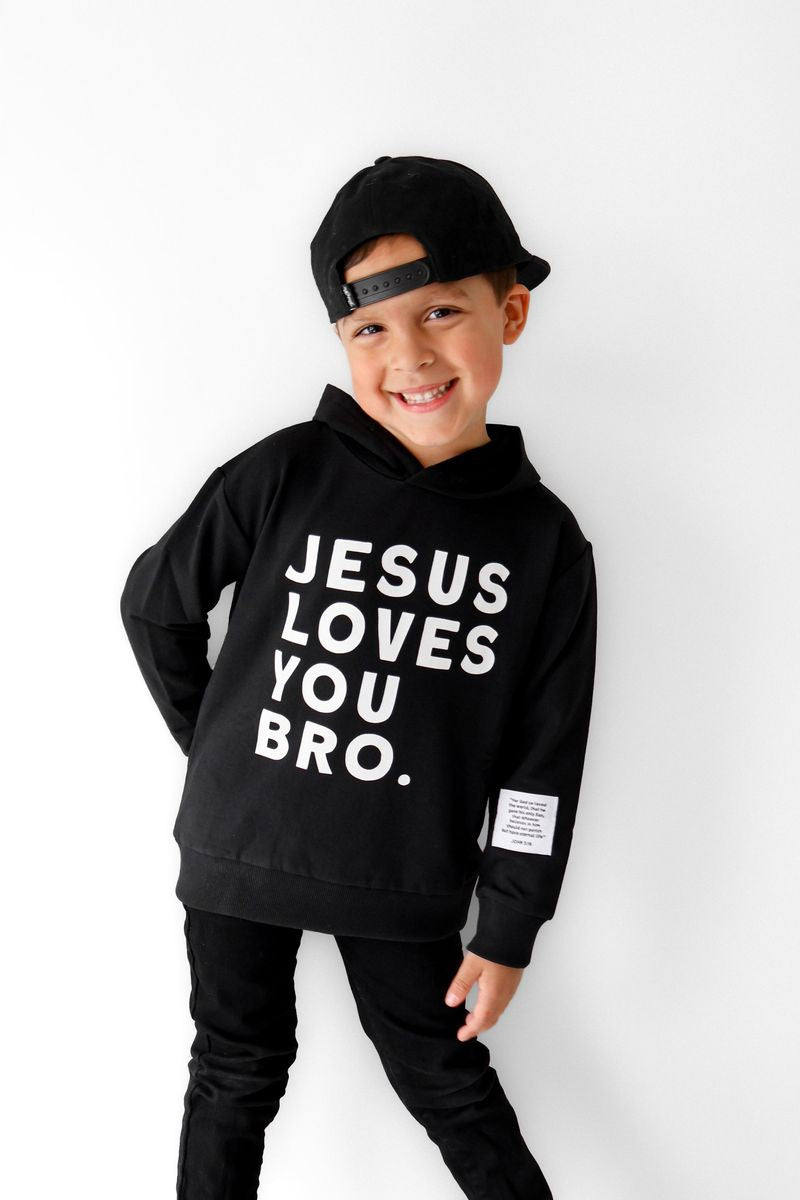 BRVE Jesus Loves You Bro Hoodie - Black