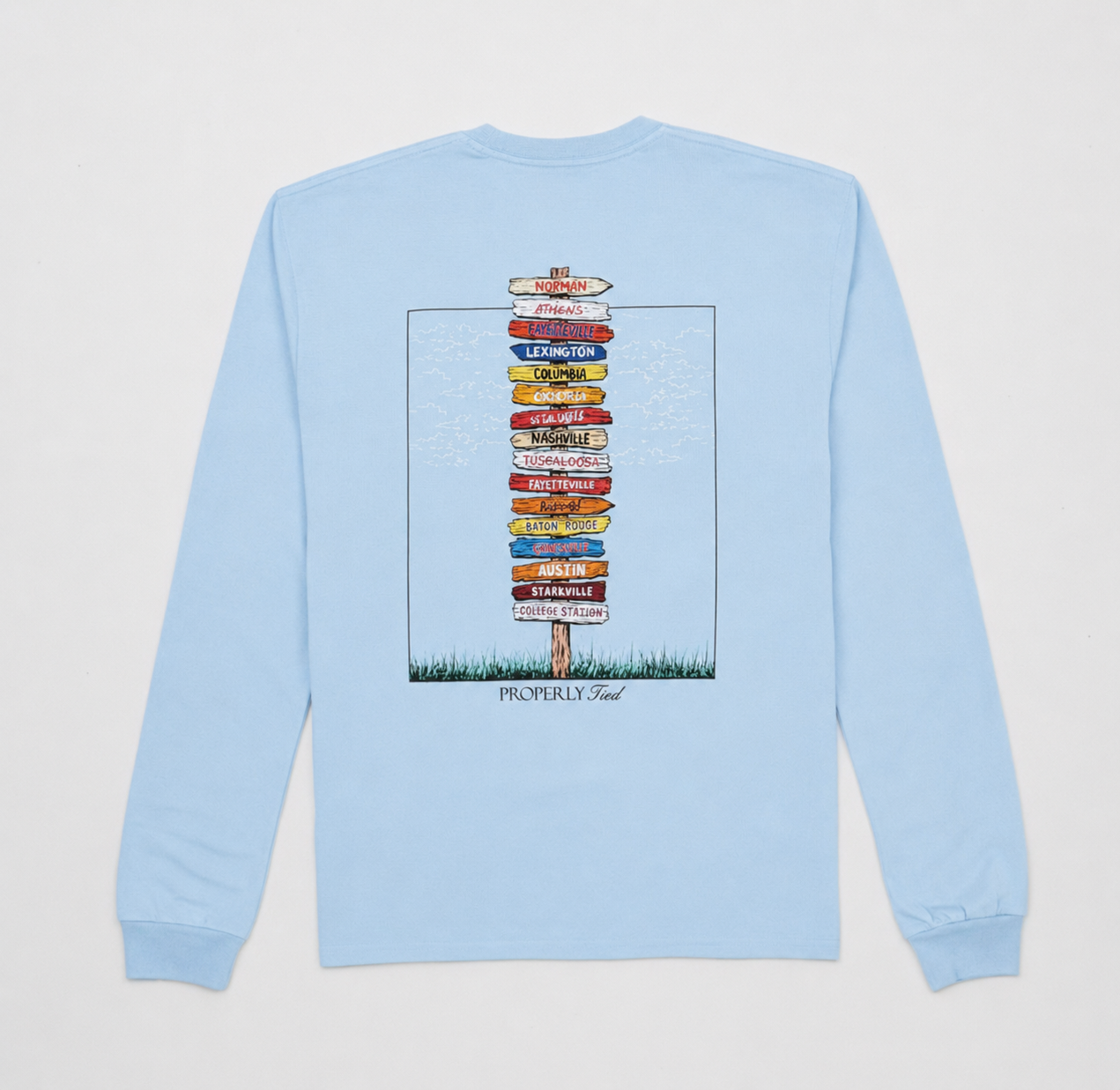 Properly TIed Southeastern Showdown LS -Lt Blue