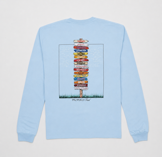Properly TIed Southeastern Showdown LS -Lt Blue
