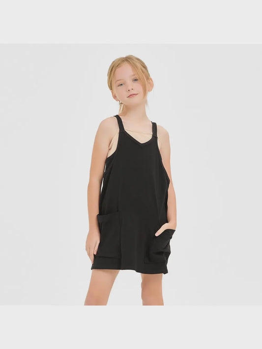 Good Girl Relaxed Tank Dress- Black