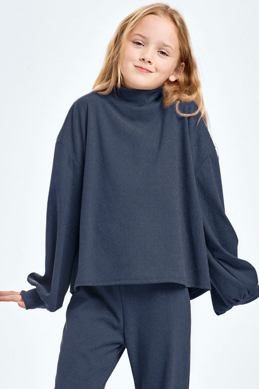 Good GIrl Corduroy Brush Pant Set - Navy