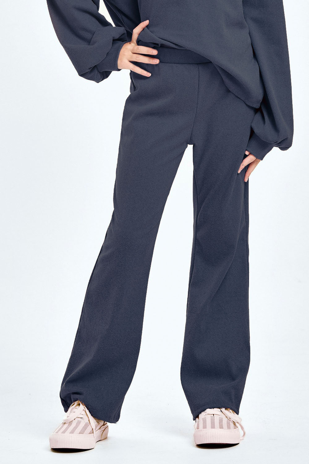 Good GIrl Corduroy Brush Pant Set - Navy