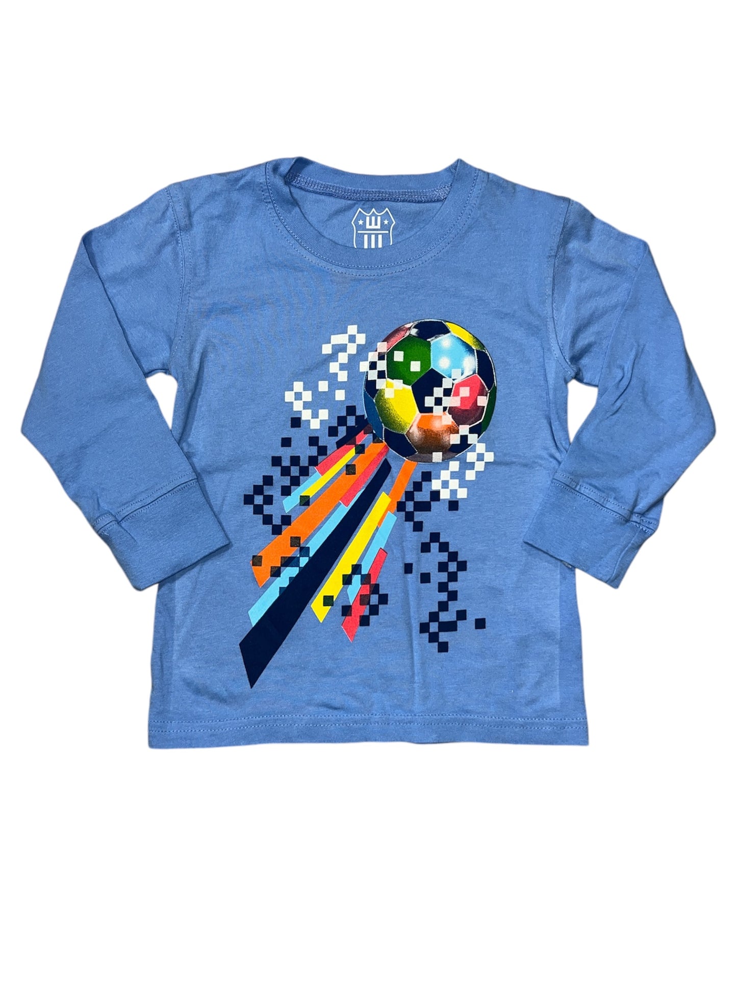 Blue Soccer Ball LS Tee