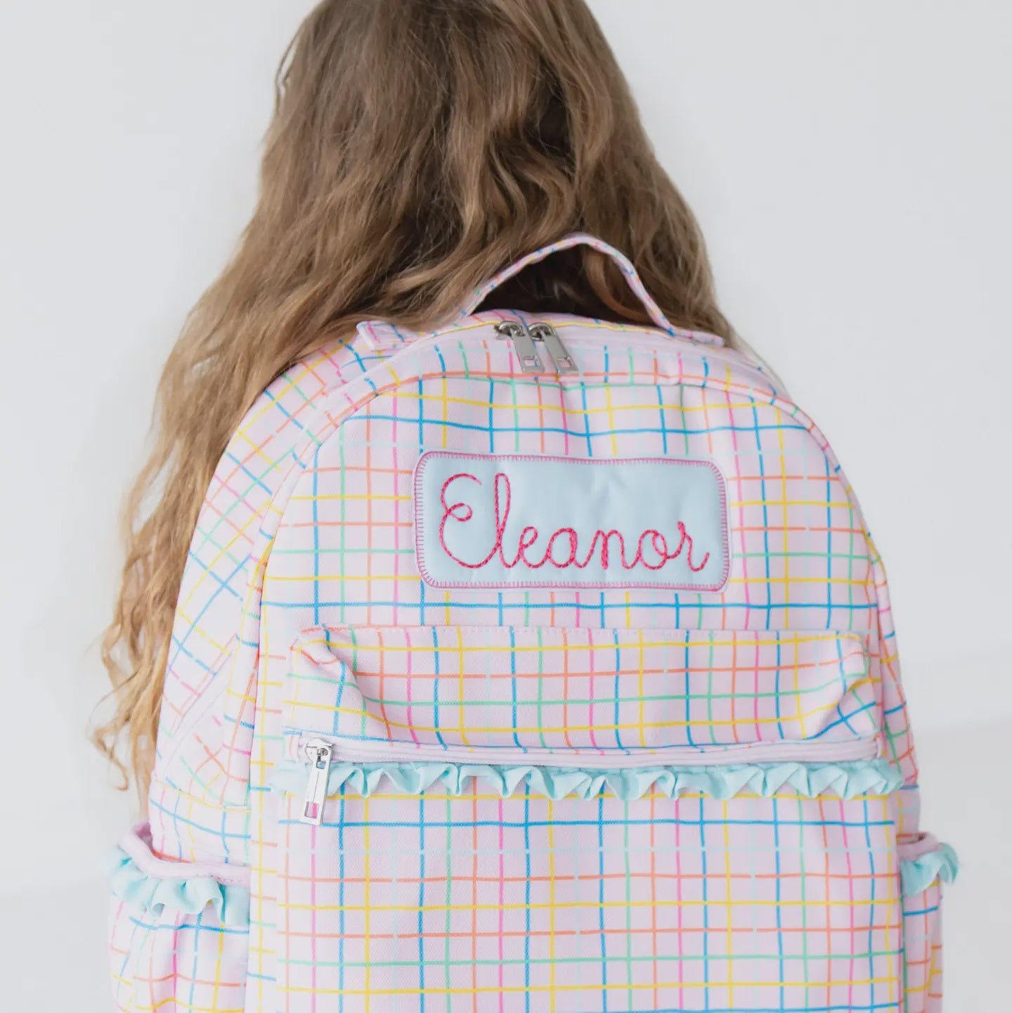 SugarBee Girls Backpack - Pink Plaid