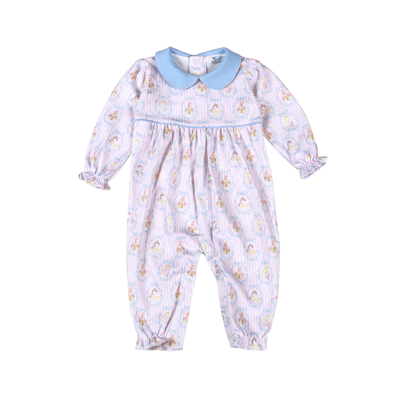 Baby Loren Royal and Charm Pima Scallop Collar Romper