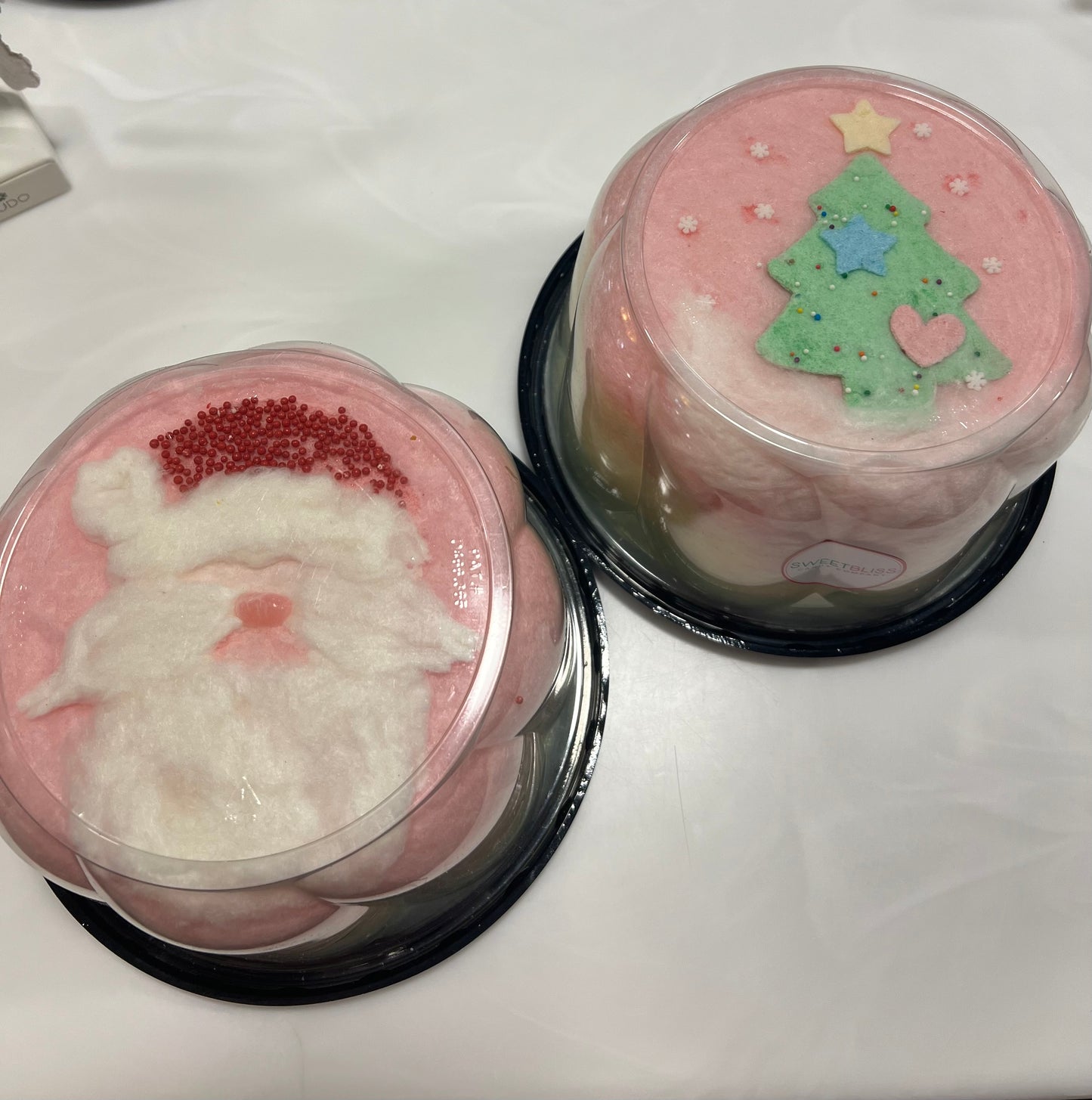 Christmas Cotton Candy Cake