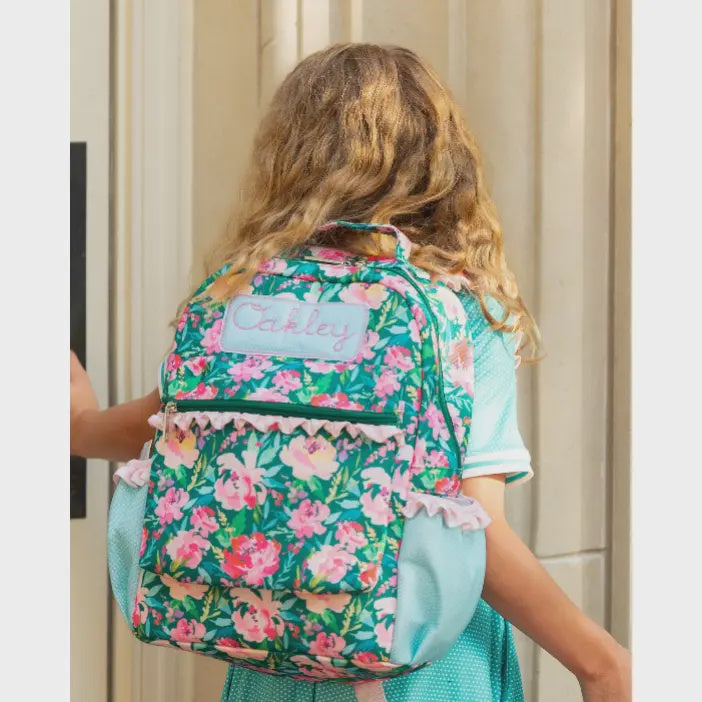 SugarBee Floral Girls Backpack - Peony Floral