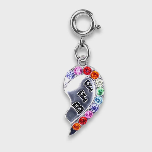 Charm It!  Silver BFF Broken Heart Charm
