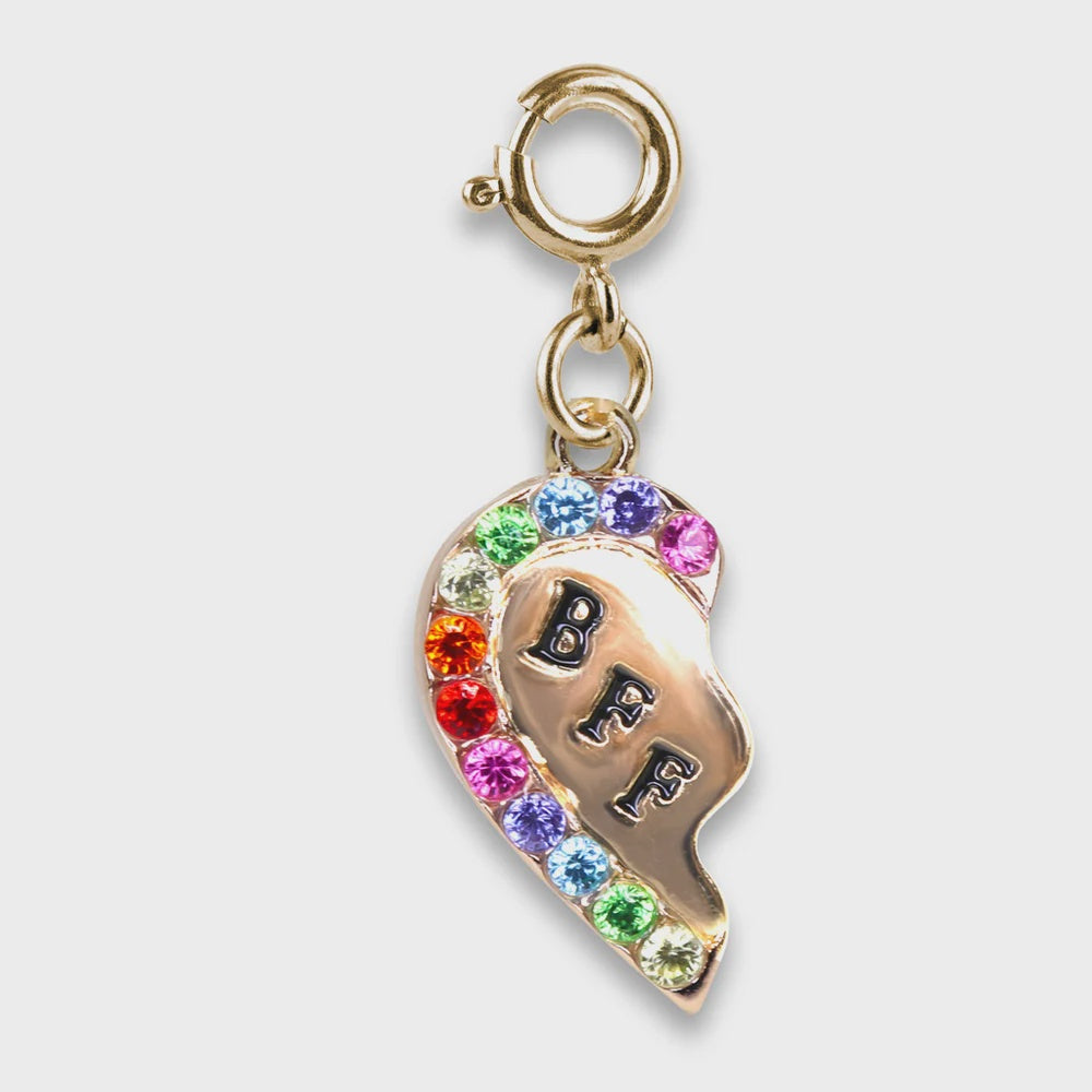 Charm It!  Gold BFF Broken Heart Charm