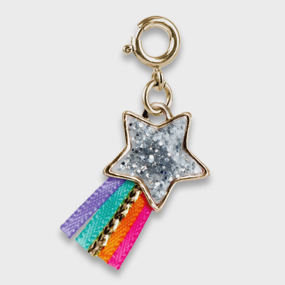 Charm It!  Gold Glitter Shooting Star Charm