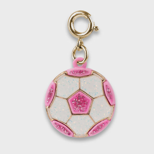 Charm It!  Gold Glitter Soccer Ball Charm