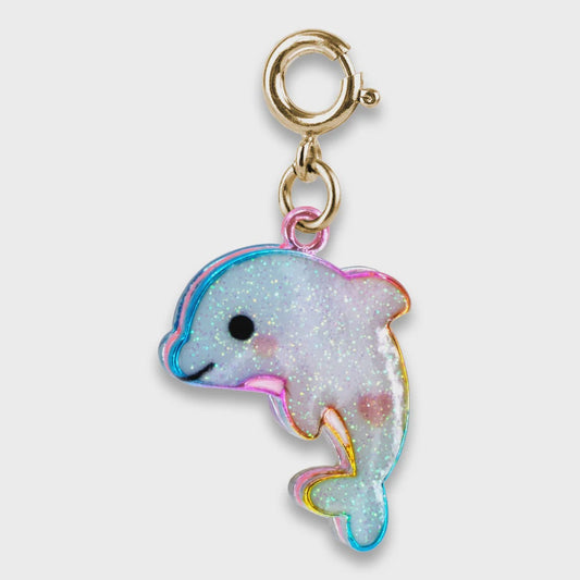 Charm It!  Gold Glitter Dolphin Charm