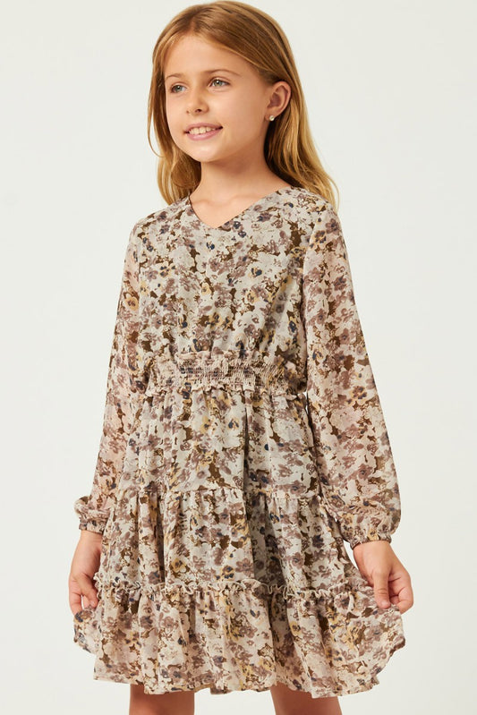 Hayden Girls Floral Print Tiered Mini Dress