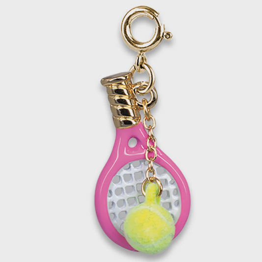 Charm It!  Gold Tennis Racquet Charm