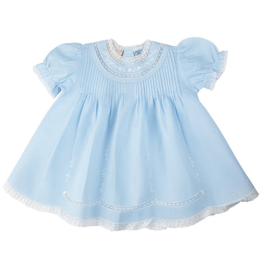 Feltman Brothers Lace Trim Embroidered Slip Dress - Blue