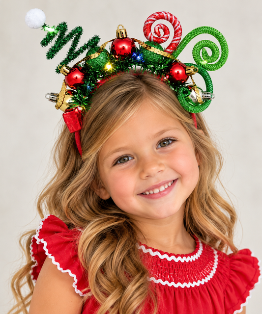 Mud Pie Light Up Christmas Headband - Red