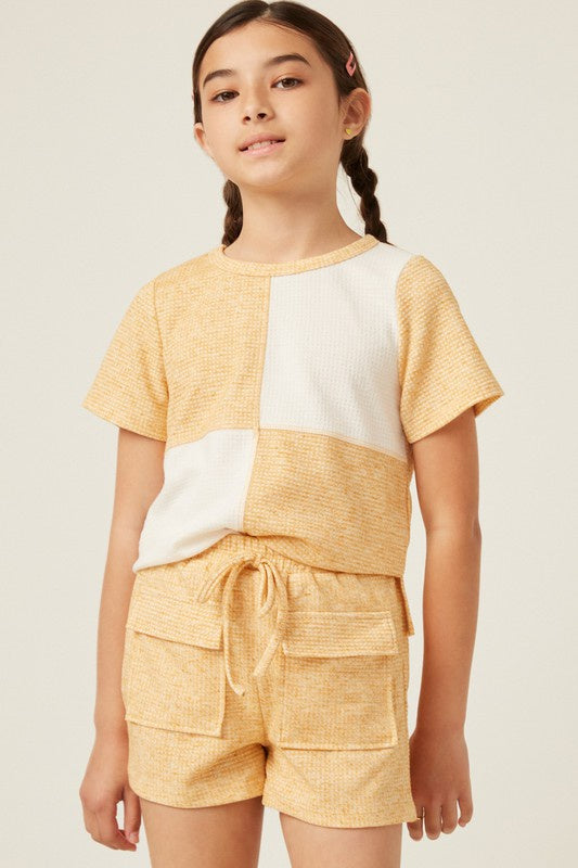 Hayden Girl Colorblock Set Mustard