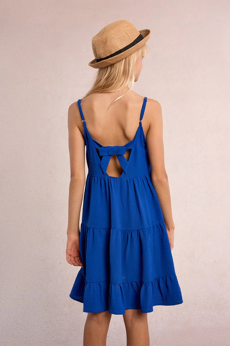 Molly Bracken Cobalt Blue Tiered Sundress