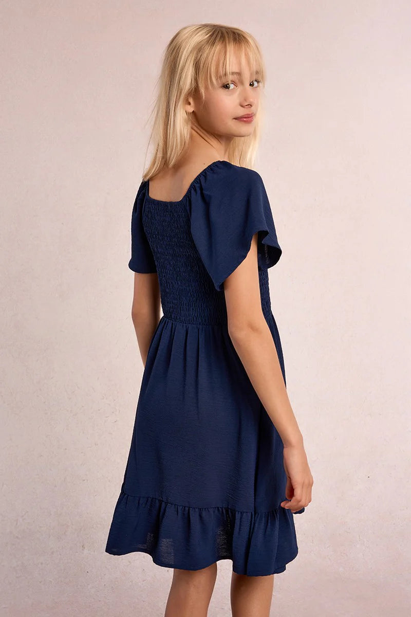 Molly Bracken Flare Sleeve Dress - Navy
