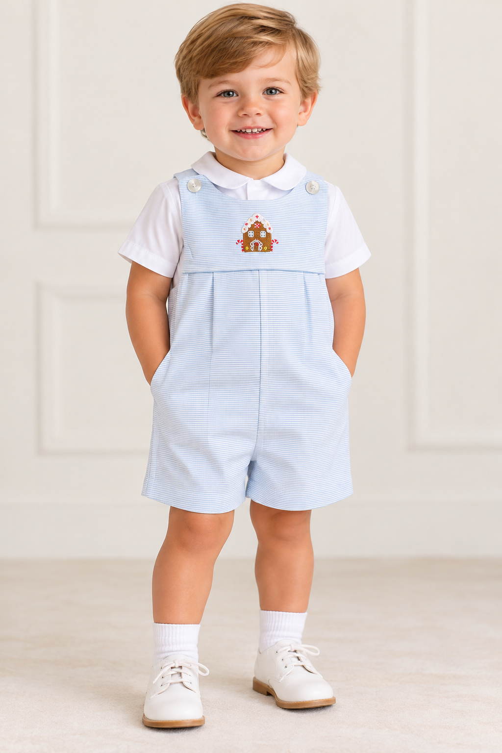 Petit Bebe Gingerbread Boy's Short Jon Jon