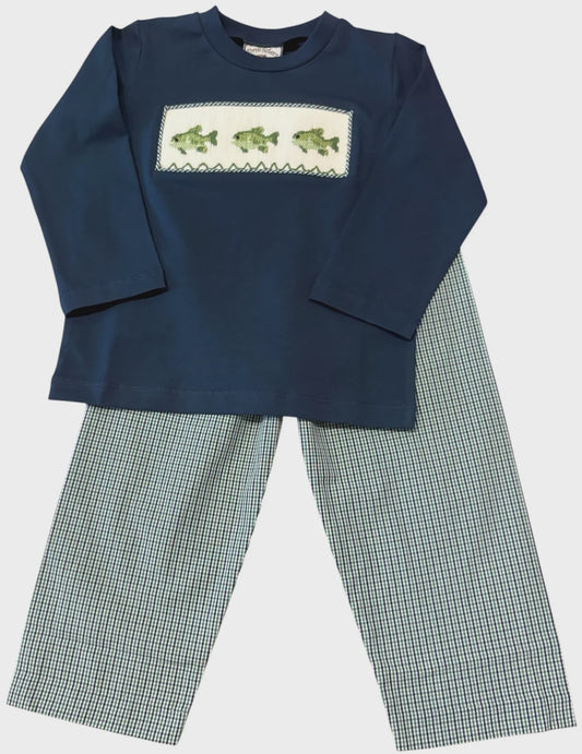 Three Sisters Reelin' Them In Smocked Pant Set