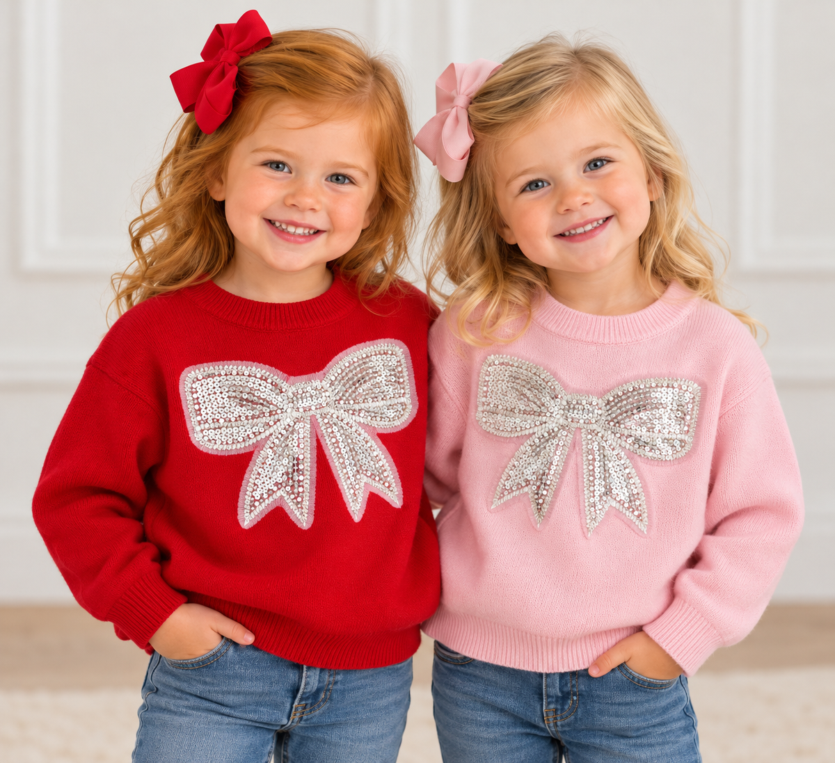 Lil Cactus Sweater with Glitter Bow