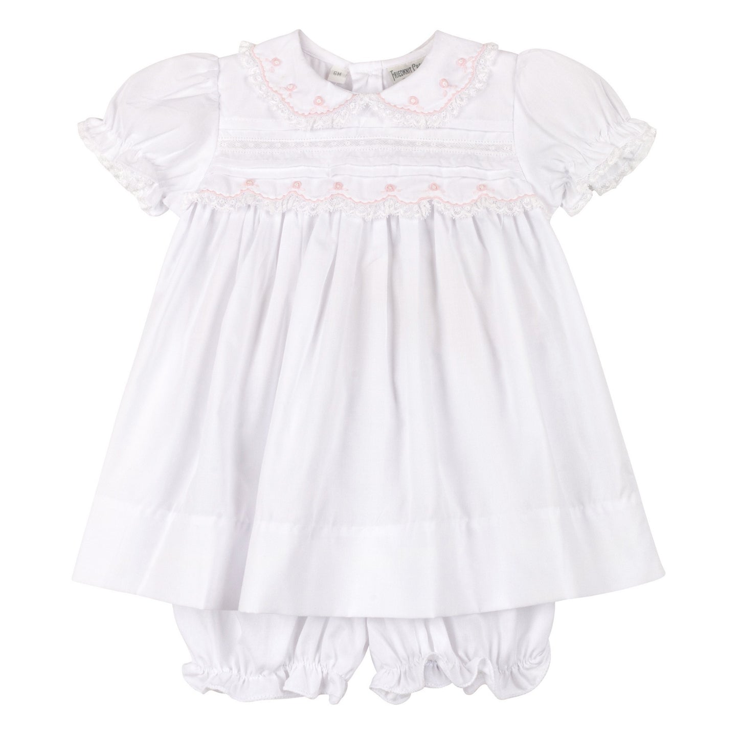 Feltman Brothers Lace Trim Dress - White